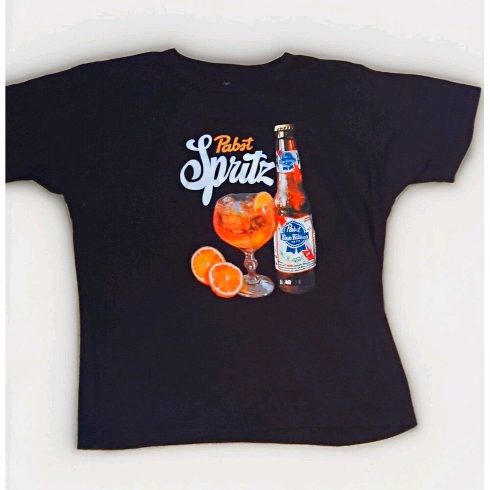 Pabst Blue Ribbon Pabst Spritz Black Graphic T-Shirt Size M